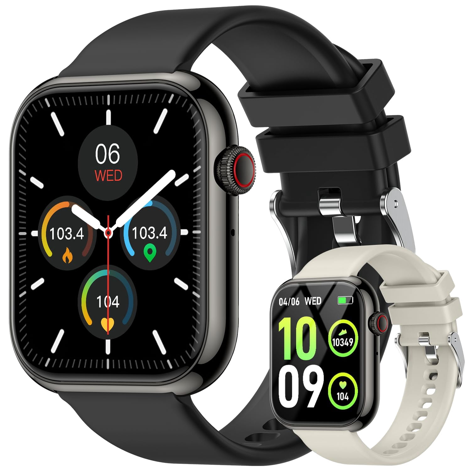 Smart Watch for Men Women Fitness: Waterproof Make/Answer Call Smart Watches for Men Digital Mens Watches Running Step Tracker Smartwatch Android Phones iPhone Samsung Compatible
