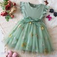 thumbnail image 1 of Robes d'Été pour Filles Robe Tutu à Manches à Volants pour Filles Robes pour Filles Robe en Tulle Tout-Petit 2-3 Ans, 1 of 8