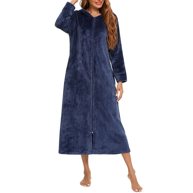LSLJS Women's Fashion Fall and Winter New Long Sleeve Zipper Pajamas Home Wear