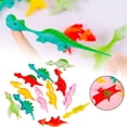thumbnail image 1 of Dinosaur Flick Toys Stretchy Rubber Launching Game Fun Party Activities Interactive Play, 1 of 9