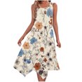 thumbnail image 2 of Ovzne Robes d'Été pour Femmes Robe d'Été Mode Féminine Imprimée Sans Manches Col Rond Débardeur Décontracté Robe Grande Taille Imprimée Liquidation, 2 of 7