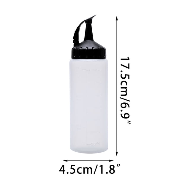 CEHVOM Pot à Huile Étanche Transparent pour Sauces avec Échelle
