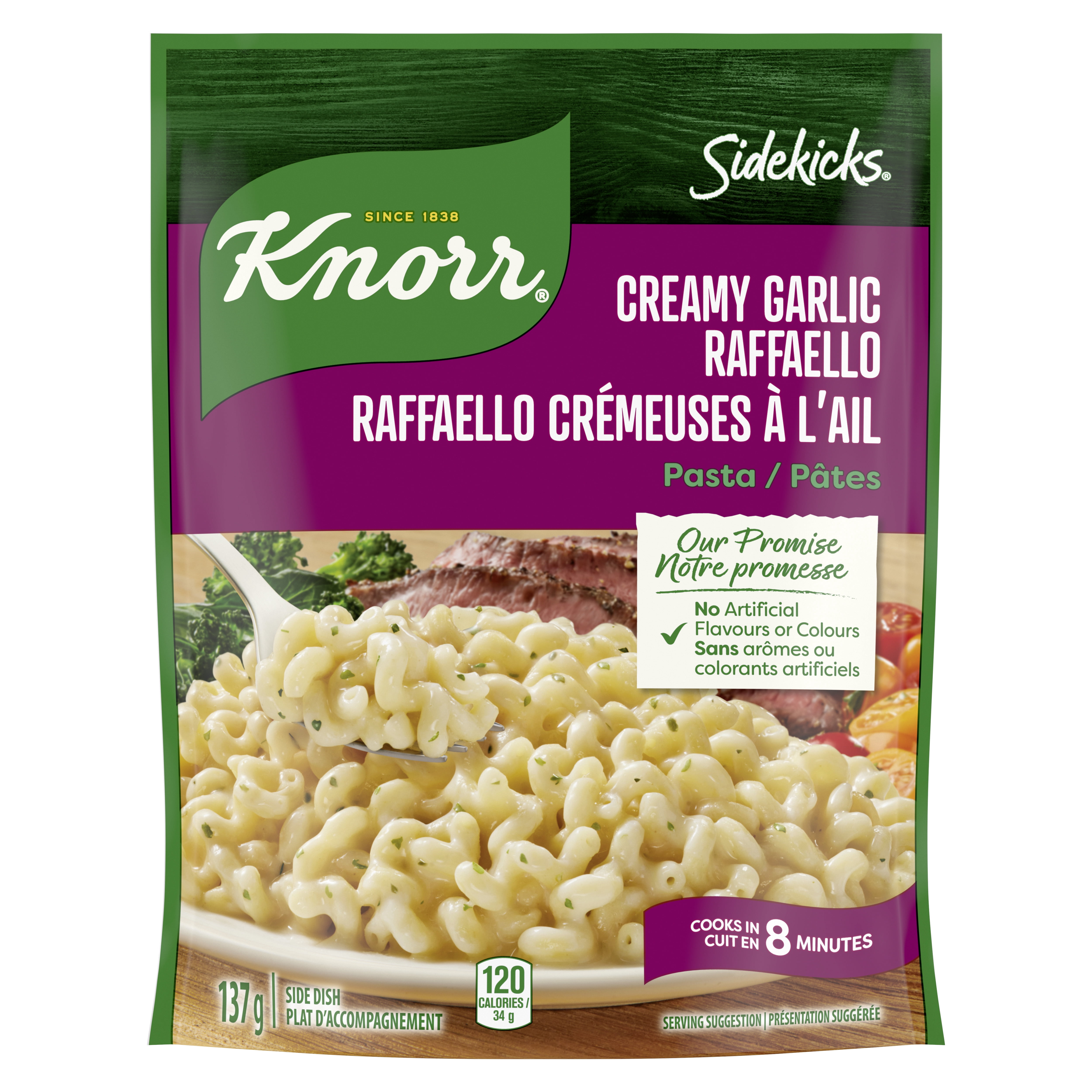 Knorr Sidekicks Creamy Garlic Raffaello Pasta Side Dish