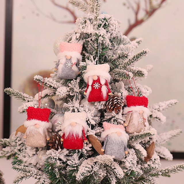 1 Set Christmas Decorations Doll Shopping Mall Window Decoration Gift Box Decor