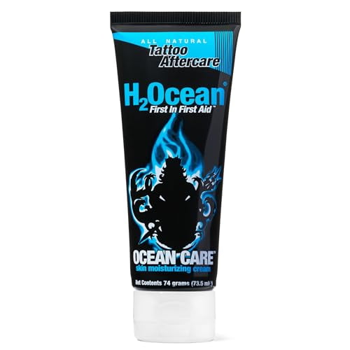H2Ocean Tattoo Aftercare Healing Ointment, Aquatat Tattoo Care Balm & Moisturizer Cream for your New Inked Tattoos - 2.5 Oz