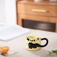 thumbnail image 4 of Fridja Clearance Cats Stacking Cups Mug Relief Cup Large Handle English Letters Coffee Cup Ceramic Cup, 4 of 5