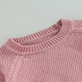thumbnail image 4 of Baby Girl Boy Knit Pullover Sweater Fall Winter Warm Sweatshirt Tops with Pocket, 4 of 6