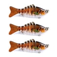 thumbnail image 4 of Lot de 3 Leurres de Pêche Eau Salée Appâts Réutilisables avec Perle Attraction Extérieure Swimbaits Artificiels Crankbait 10cm Type 15, 4 of 8