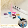thumbnail image 4 of Uxcell Cat Nail Caps, Cat Claw Covers with Adhesive Glue and Applicators, Kitten Claw Caps Soft Paws, (40 Pcs, L, Crystal Gold), Intended for Pet Tips /  Nail Covers / Control Paws, 4 of 6