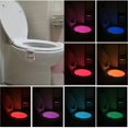 thumbnail image 3 of LIGHTSMAX Toilet Night Light ,Motion Activated LED Light,8 Colors Changing Toilet Bowl Nightlight for Bathroom,Perfect Decorating Combination Along with Water Faucet Light (2 Packs), 3 of 7