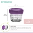 thumbnail image 4 of Melii Glass Baby Food Freezer Jars, Snack Container with Lids, BPA Free, Microwave & Dishwasher safe (4oz, set of 6) for Babies, Toddlers and Adults, 4 of 7
