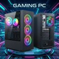 thumbnail image 3 of STGAubron Gaming PC Desktop Computer, Intel Core i7 8th Gen up to 4.1G, Radeon RX 580 8G, 16G DDR4, 512G SSD, WiFi 6, BT 5.2, RGB Fan x4, Windows 11 Home, 3 of 5