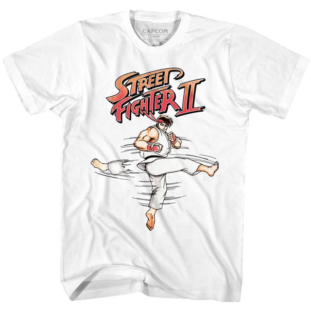 Street Fighter T-Shirt Blanc pour Adulte Roundhouse