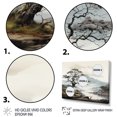 thumbnail image 3 of Designart Large Tree White Framed Wall Art, Grey Minimalism Tree Ink euphony , Trees framed wall art decor, Grey Traditional White Framed Wall Art, 44x34 inches White Color Frame, 3 of 5