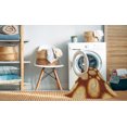 thumbnail image 2 of Ahgly Tapis d'Intérieur Lavable en Machine Carré Transitionnel Orange Bière, 5 Pieds Carré, 2 of 7