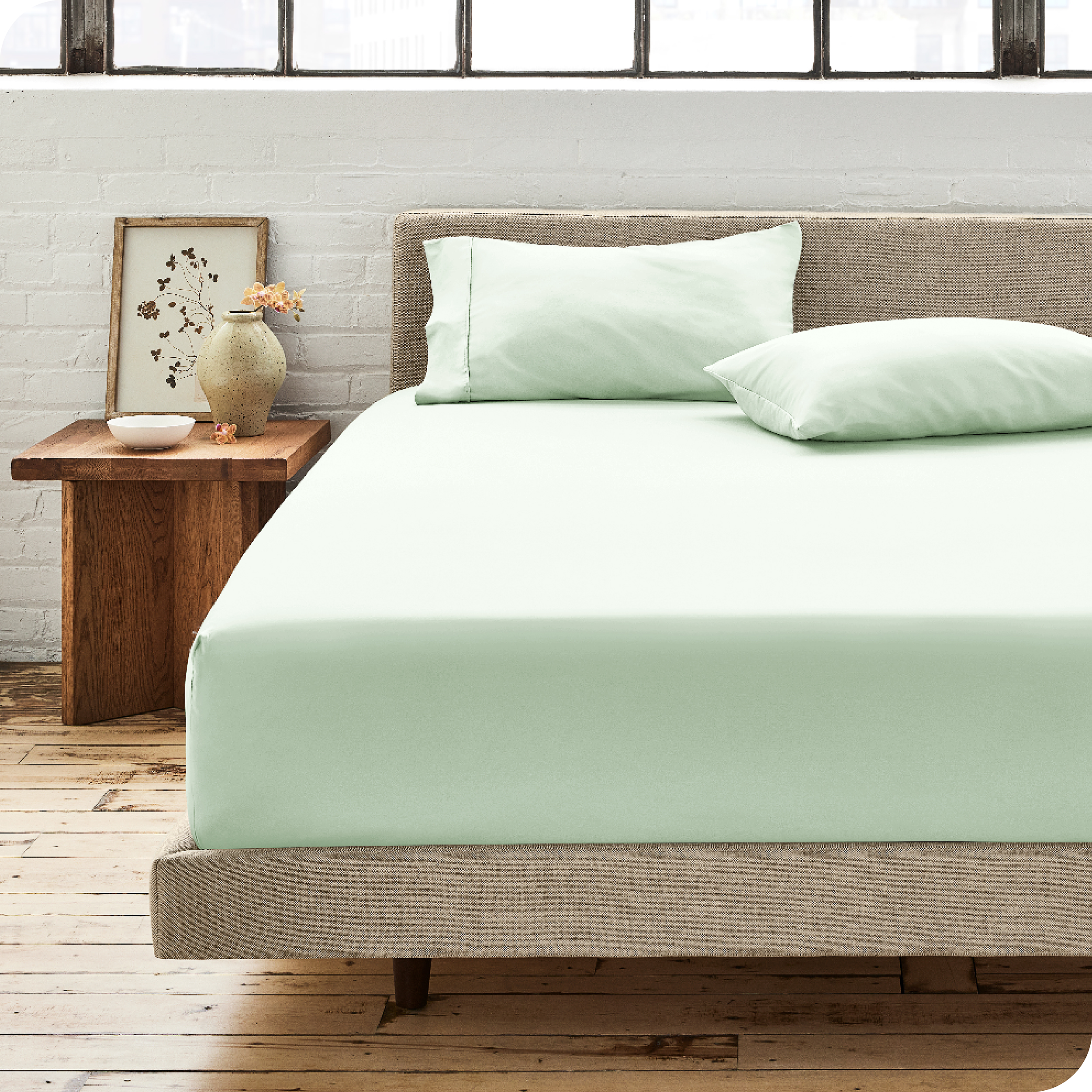 Bare Home Drap-Housse 100 % Coton Biologique - Tissage Percale