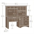 thumbnail image 5 of Pemberly Row Bureau d'Ordinateur avec Huche en Blanc Vieilli, 5 of 5