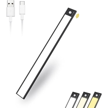 Led Closet Light With Motion Sensor, 12 Inch Dimmable Rechargeable Led Under Kitchen Cabinet Light, Magnetic Under Counter Wireless Lighting For Office Cupboard, Stairs, Garage