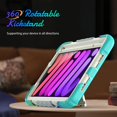 thumbnail image 3 of navor Rugged Cover Compatible with iPad Mini 6 (2021), Rotatable Kickstand Shoulder & Hand Strap Shockproof Heavy Duty Protective Case, 3 of 9