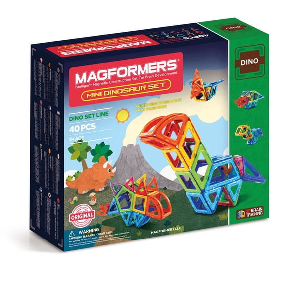 Ens. de construction magnétique Dino de MAGFORMERS de mini dinosaure
