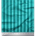 thumbnail image 1 of Soimoi Cotton Voile Fabric Geometric Sign,Triangle & Stripe Block Printed Fabric 1 Yard 56 Inch Wide, 1 of 2