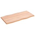 thumbnail image 2 of vidaXL Table Top Light Brown 80x40x2 cm Treated Solid Wood Oak Live Edge, 2 of 5