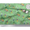 thumbnail image 3 of Soimoi Poly Georgette Fabric Tropical Leaves,Leopard & Girl Scene Printed Fabric 1 Yard 42 Inch Wide, 3 of 3