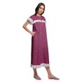 thumbnail image 3 of Moomaya Chemise de Nuit d'Allaitement à Col Rond Imprimée pour Femmes en Coton, 3 of 6