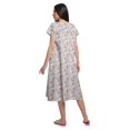 thumbnail image 2 of Moomaya Printed Short Sleeve Nightdress For Ladies Button Placket Nightwear, 2 of 5