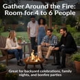 thumbnail image 4 of Sunnydaze Outdoor Camping or Backyard Portable Round Cast Iron Rustic Fire Pit Bowl with Handles - 24" - Oxidized Rust, 4 of 10