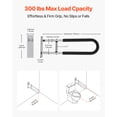 thumbnail image 2 of VEVOR Folding Toilet Safety Rail 30 In 300 Lbs Capacity Transfer Bar with Paper Holder, 2 of 9