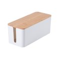 thumbnail image 1 of Decodeary Desk Box Organizer Cable Desk Storage Tough Clutters Box For Tough Cables White S, 1 of 6
