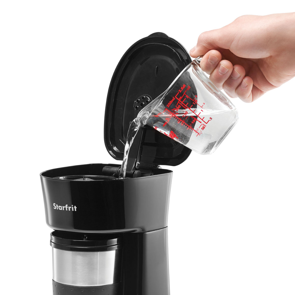 Starfrit Single-Serve Coffee Maker, 12 oz (360 ml), 600 W, with Travel Mug