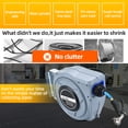 thumbnail image 3 of Reel Retractable Garden Hose Reel 66ft Wall Mounted Hose Reel with 6-Function Sprayer Nozzle 180 Degrees Swivel Bracket Automatic Rewind Storage Hose Reel for Garden / Yard, 3 of 7