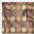 thumbnail image 4 of Soimoi Brown polyester Crepe Fabric Dot & Pie Food Print Sewing Fabric Yard 52 Inch Wide, 4 of 5