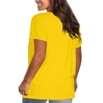 thumbnail image 3 of AherBiu T-Shirts pour Femmes Grande Taille à Col Rond, Coupe Ample, Basiques, Manches Courtes, Hauts d'Été, Entraînement, Gym, Athlétiques, Tee-Shirts, 3 of 5