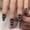 Rond Mystérieux Chat Noir, variante sur Fofosbeauty 24 Pcs Ongles Postiches en Acrylique à Presser, Pointes d'Ongles Designs 2023, Chat Mystérieux Rond Noir