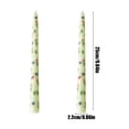 thumbnail image 3 of Floral Printed Long Taper Candles for Romantic Wedding, Unscented Candlelight Dinner Decor, Table Setting Accessories (2-Pack), 3 of 6