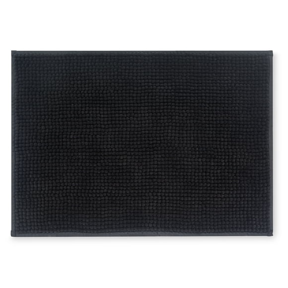 Mainstays Noodle Black Bath Rug, 17" x 24"