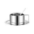thumbnail image 2 of Dvkptbk Coffee Cup 304 European Style Stainless Steel Coffee Cup Set Office Double Layer Insulated Water Cup Reception Business Gift Tea Cup Kitchen Utensils & Gadgets, 2 of 6