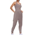 thumbnail image 4 of RXIRUCGD Womens Running Onesie Workout Rompers Outfits Exercise Jumpsuits Gym Yoga, Khaki, Size: L, 4 of 8