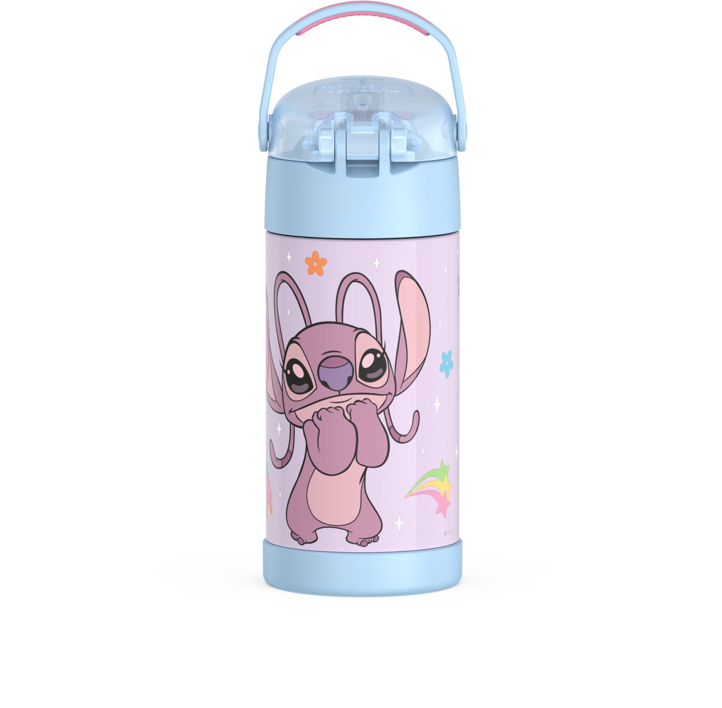 Bouteille isotherme Thermos Kids Funtainer en acier inoxydable de 12 oz avec paille rabattable, Stitch