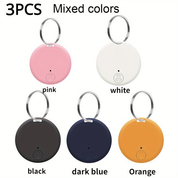 QJUHUNG Lot de 3 Localisateur de Clés en PVC Dispositif de Suivi GPS Portable avec Rappel d'Alarme Traqueur Intelligent Anti-Perte pour Clés Portefeuilles Valises Animaux Jouets et Sacs ZZZ
