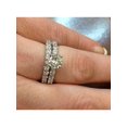 thumbnail image 4 of 4 Ct Diamond Eternity 1ct Center Engagement Wedding Ring Set White Gold, 4 of 4