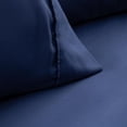 thumbnail image 2 of Safdie & Co. Literie Ultra Doux Ensemble de Draps 4PC Lit Très Grand Marine Solide, 2 of 4