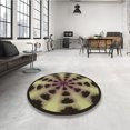 thumbnail image 4 of Ahgly Company Tapis d'Intérieur Lavables à la Machine, Carrés Transitionnels, Brun Cuivre, Carrés de 3', 4 of 7