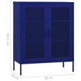 thumbnail image 4 of vidaXL Armoire de Rangement Bleu Marine 80x35x101,5 cm Acier, 4 of 5