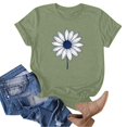 thumbnail image 4 of Ovbmpzd Hauts pour Femmes Manches Courtes Vert Été T-Shirts Graphiques Floraux Amusants T-Shirts pour Femmes G, 4 of 5