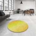 thumbnail image 4 of Ahgly Company Tapis de Transition Carré Lavable en Machine Jaune Canari, 6 Pieds Carré, 4 of 7