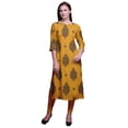 thumbnail image 1 of Bimba Kurtis Droits pour Femmes Longue Robe Kurti Imprimée Haut Indien à Manches 3/4, 1 of 6